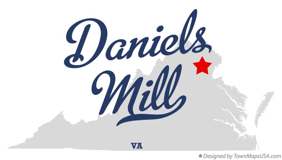 Map of Daniels Mill, VA, Virginia