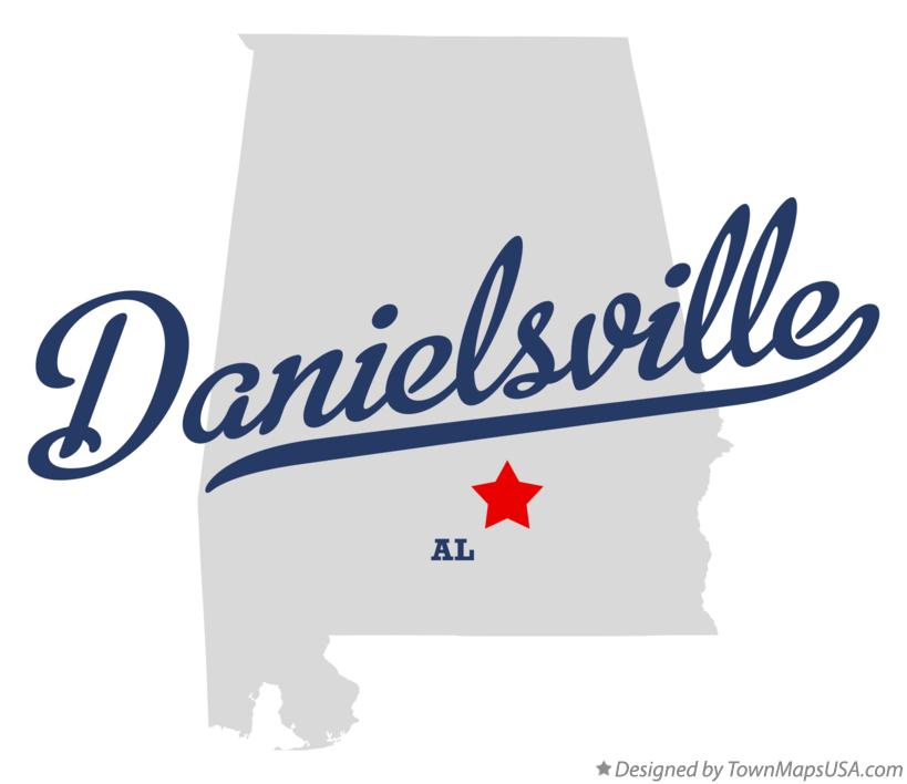 Map of Danielsville Alabama AL