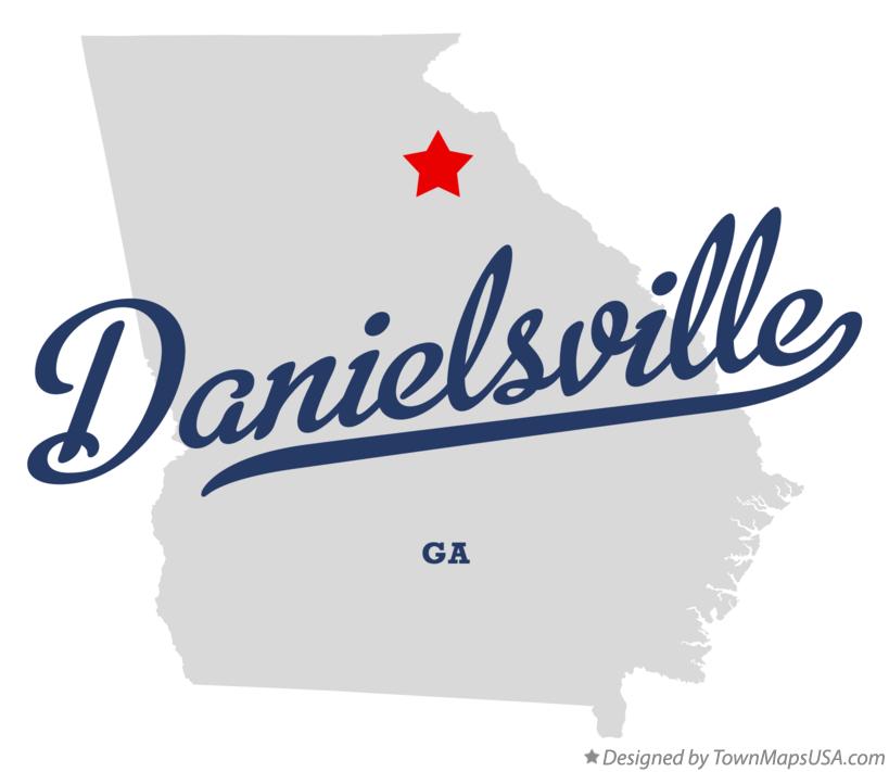 Map of Danielsville Georgia GA