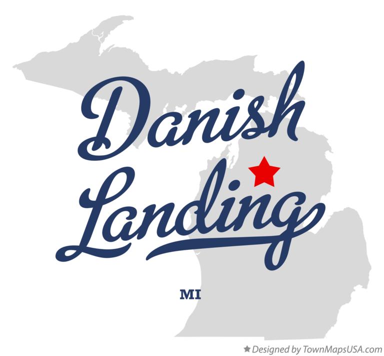 Map of Danish Landing Michigan MI