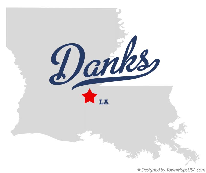 Map of Danks Louisiana LA
