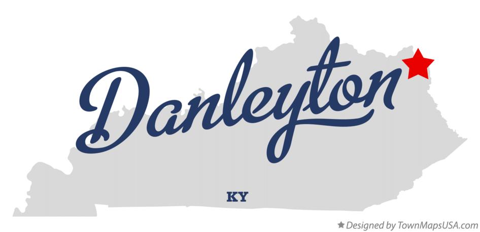 Map of Danleyton Kentucky KY