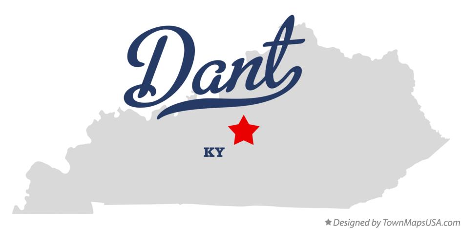 Map of Dant Kentucky KY