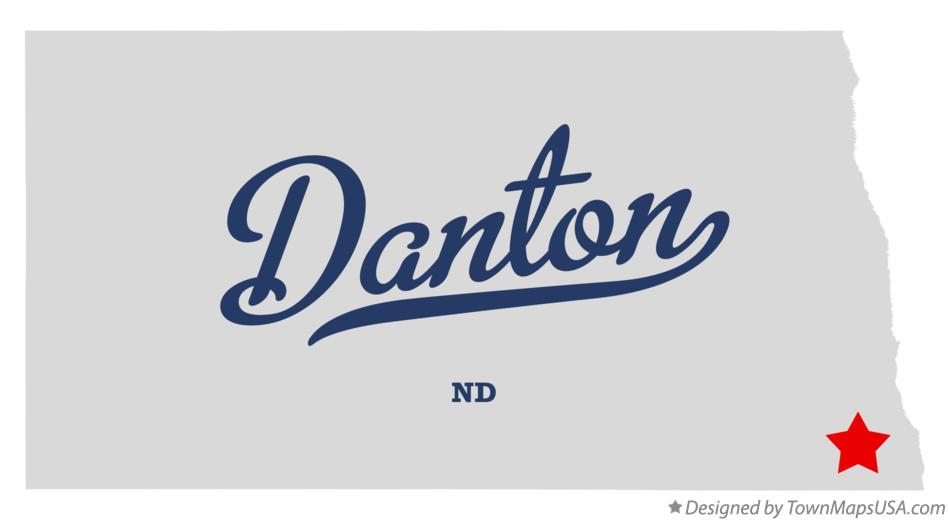 Map of Danton North Dakota ND