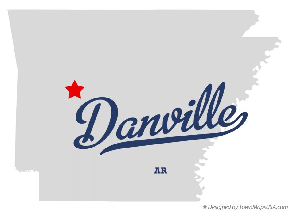 Map of Danville Arkansas AR