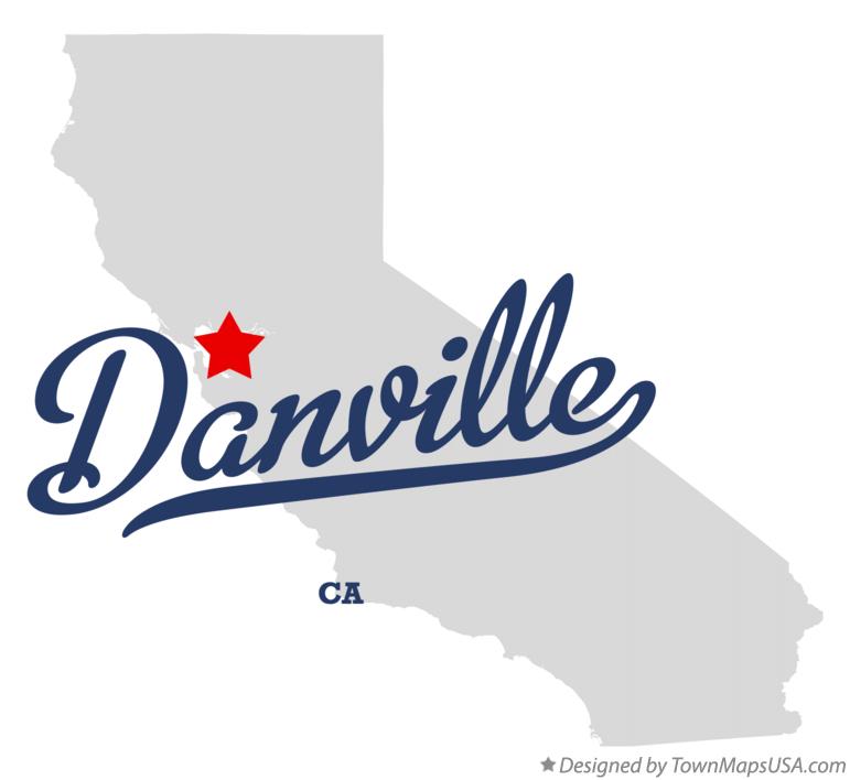Map of Danville California CA