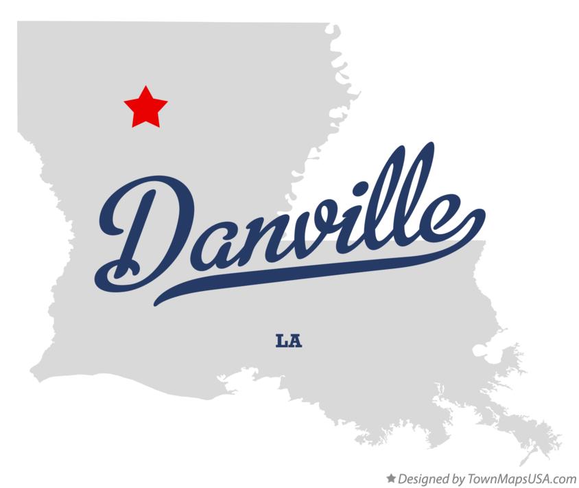 Map of Danville Louisiana LA