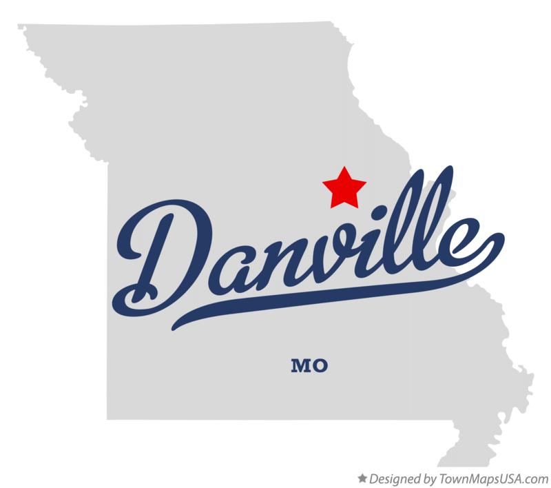 Map of Danville Missouri MO