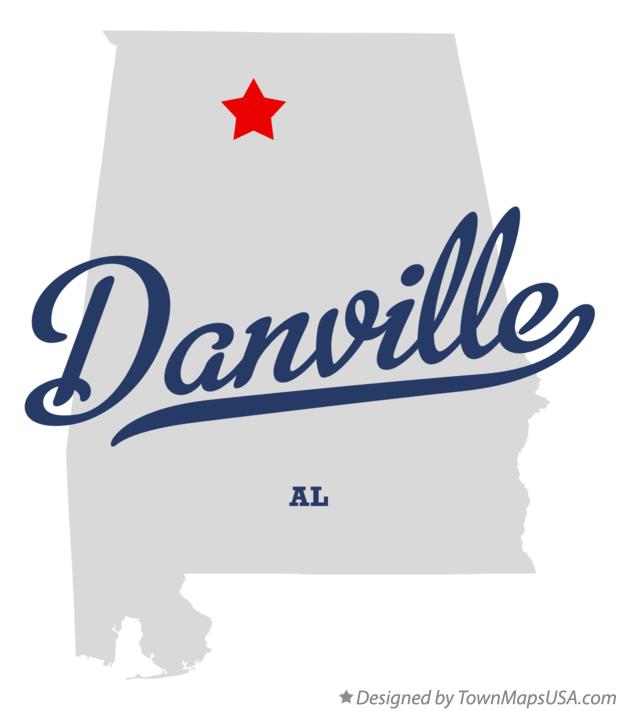 Map of Danville Alabama AL