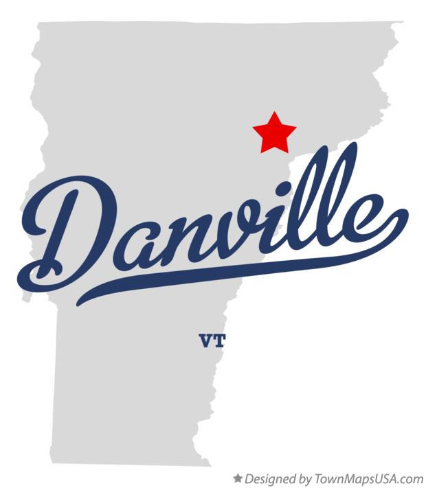 Map of Danville Vermont VT