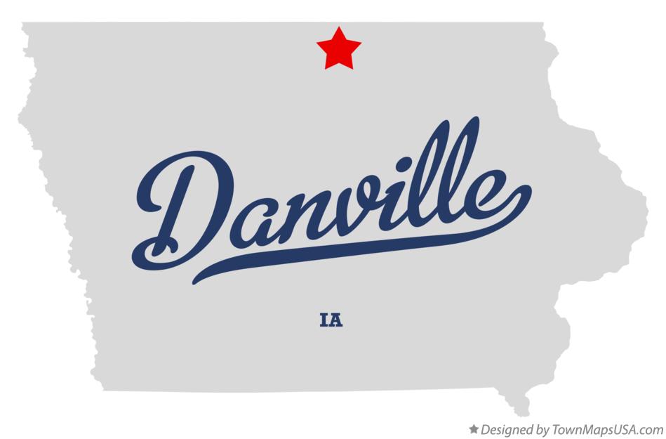 Map of Danville Iowa IA