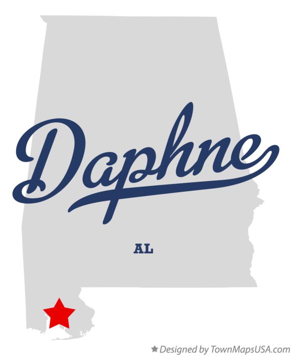 Map of Daphne Alabama AL