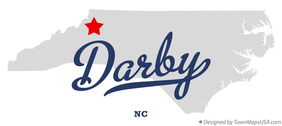 Map of Darby North Carolina NC