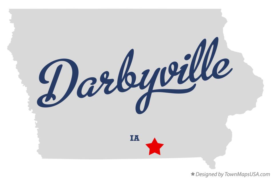 Map of Darbyville Iowa IA