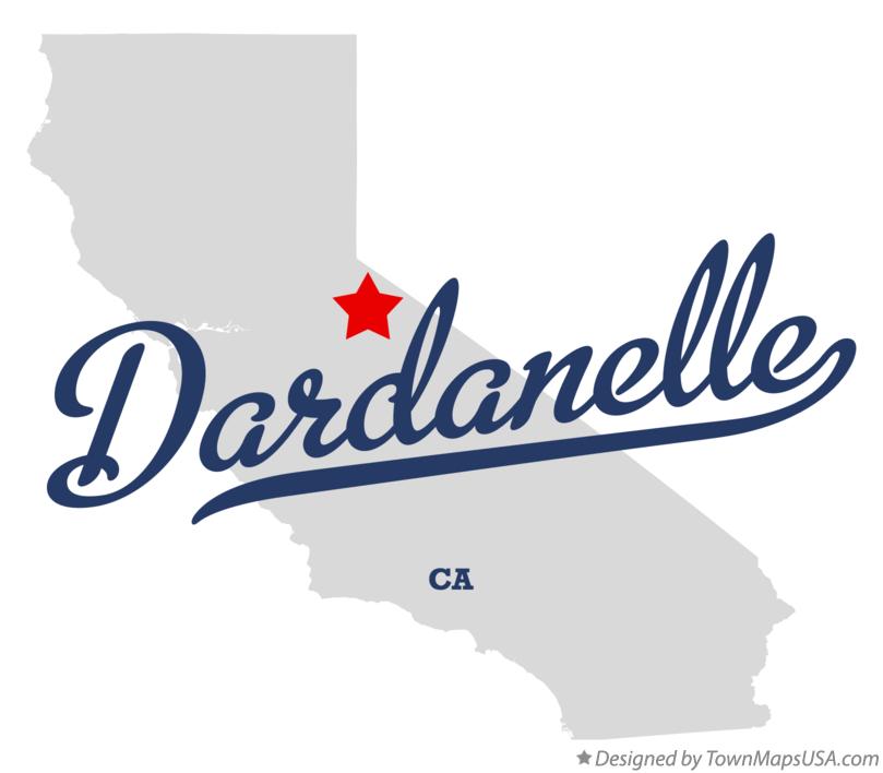 Map of Dardanelle California CA