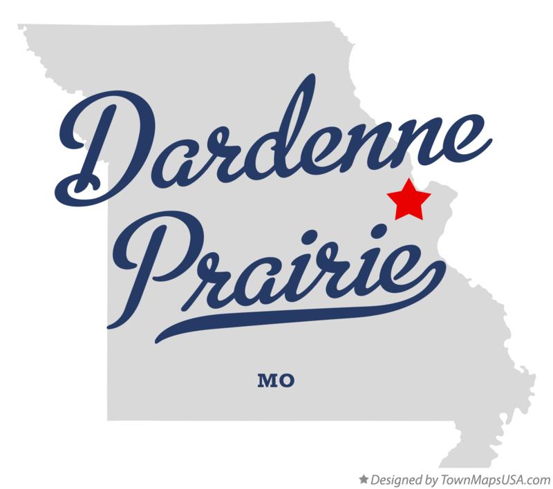 Map of Dardenne Prairie Missouri MO