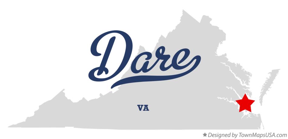 Map of Dare Virginia VA