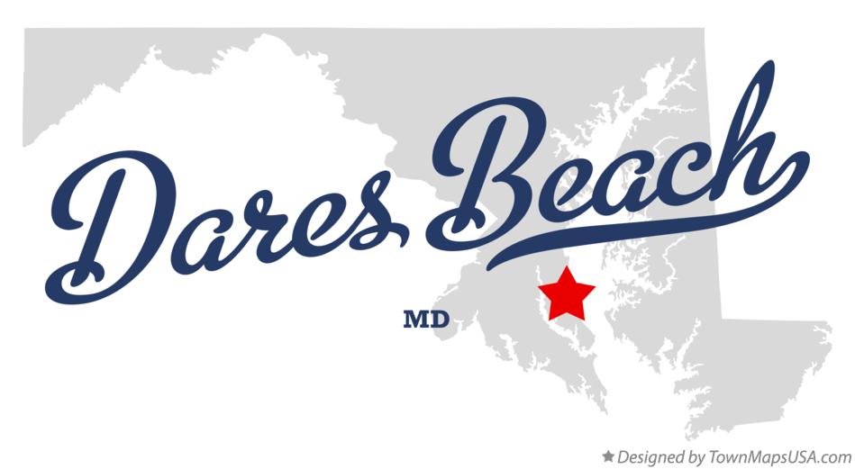 Map of Dares Beach Maryland MD