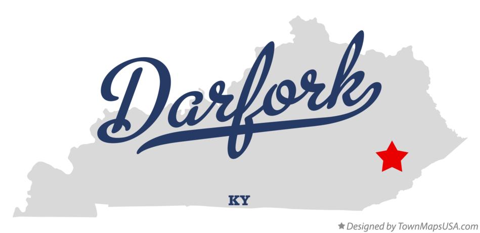 Map of Darfork Kentucky KY