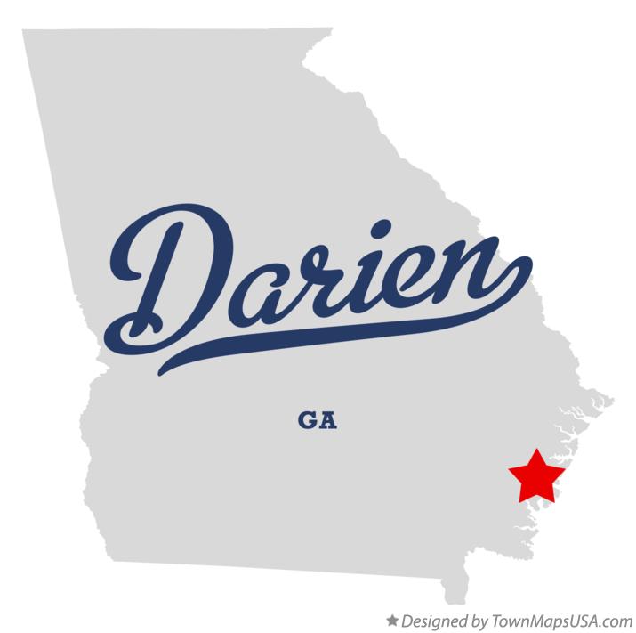 Map of Darien Georgia GA