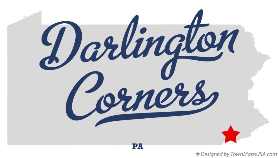 Map of Darlington Corners Pennsylvania PA