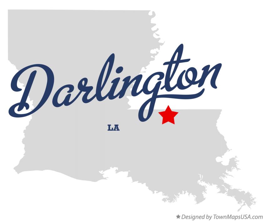 Map of Darlington Louisiana LA