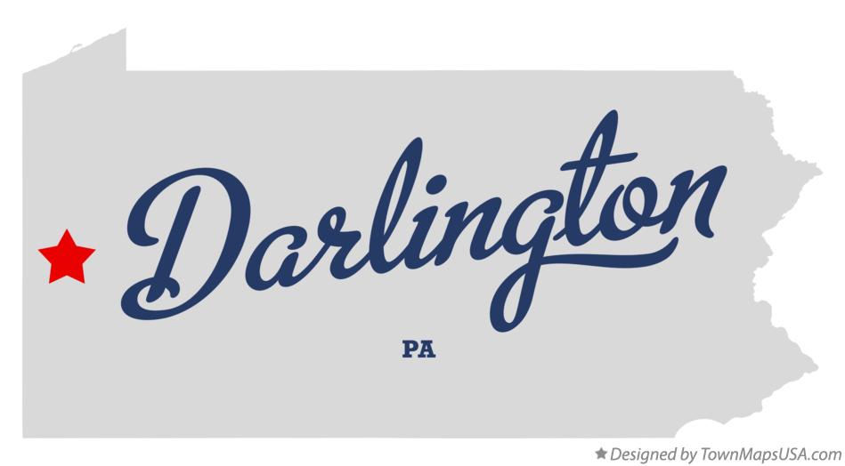 Map of Darlington Pennsylvania PA