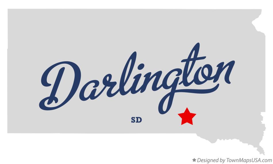 Map of Darlington South Dakota SD