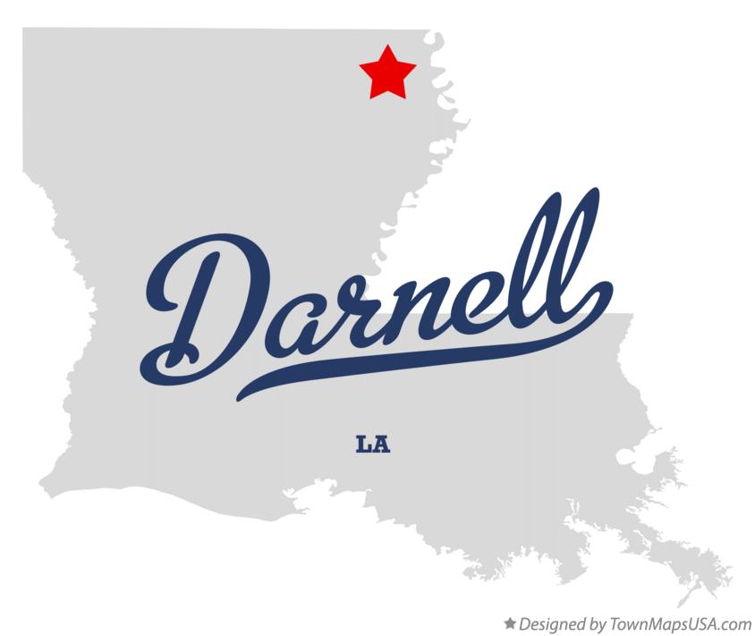 Map of Darnell Louisiana LA