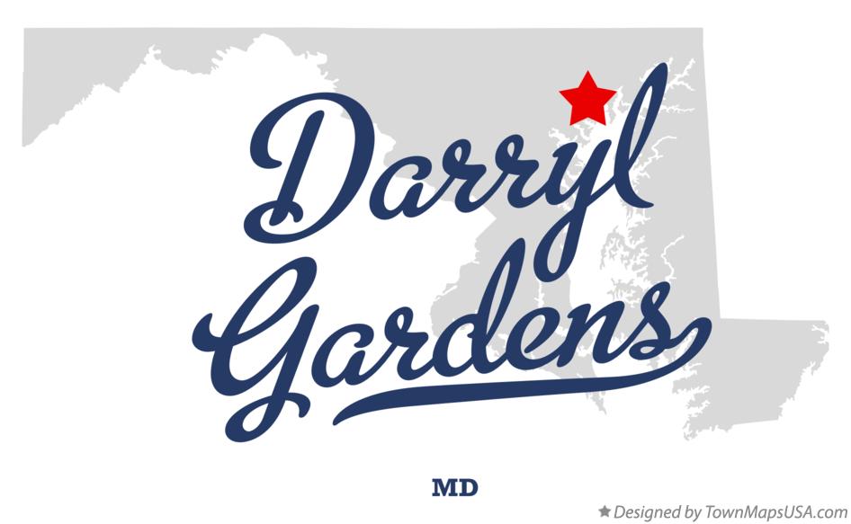 Map of Darryl Gardens Maryland MD