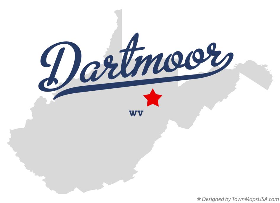 Map of Dartmoor West Virginia WV