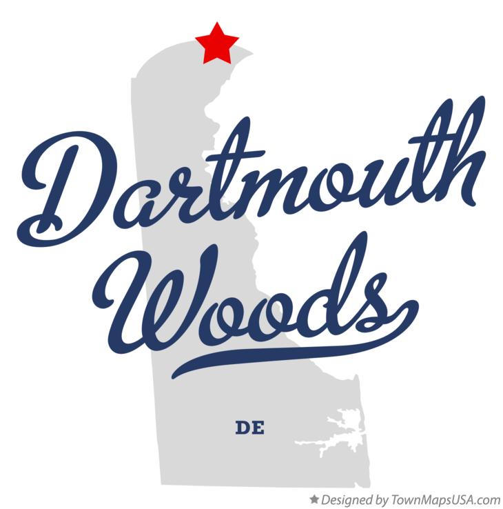 Map of Dartmouth Woods Delaware DE