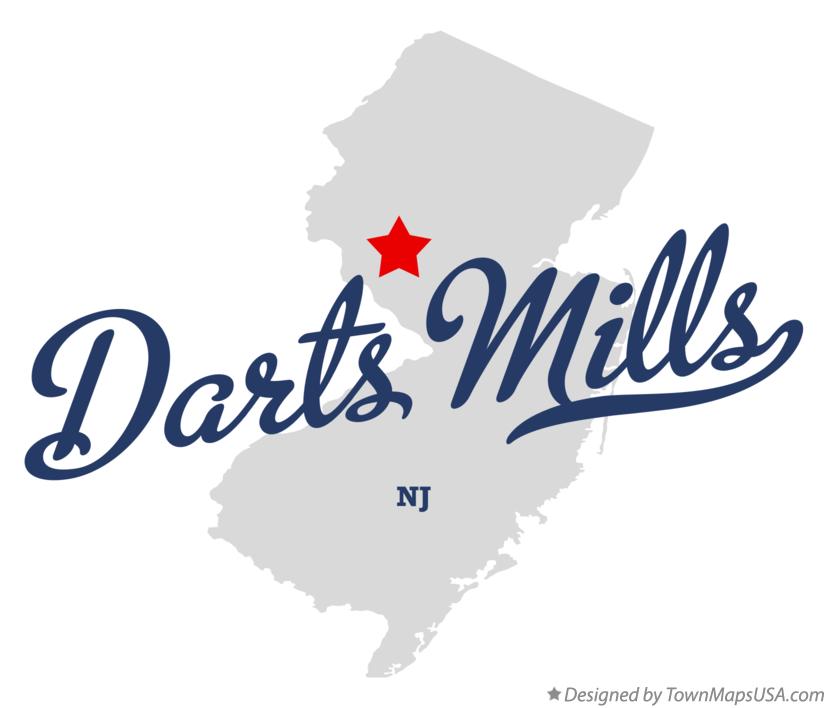 Map of Darts Mills New Jersey NJ