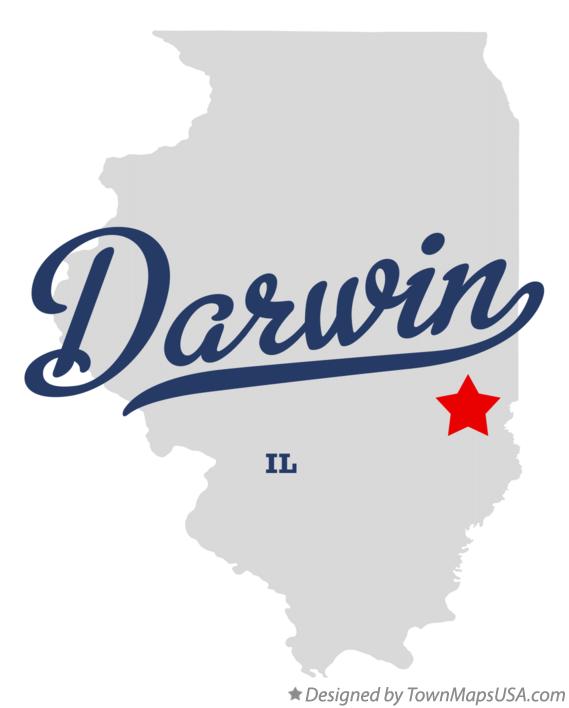 Map of Darwin Illinois IL