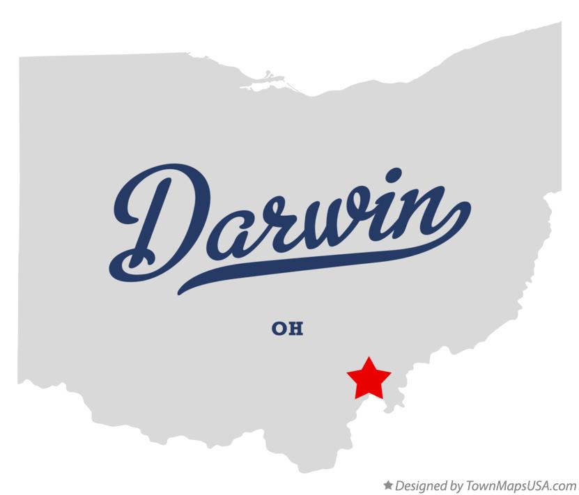 Map of Darwin Ohio OH