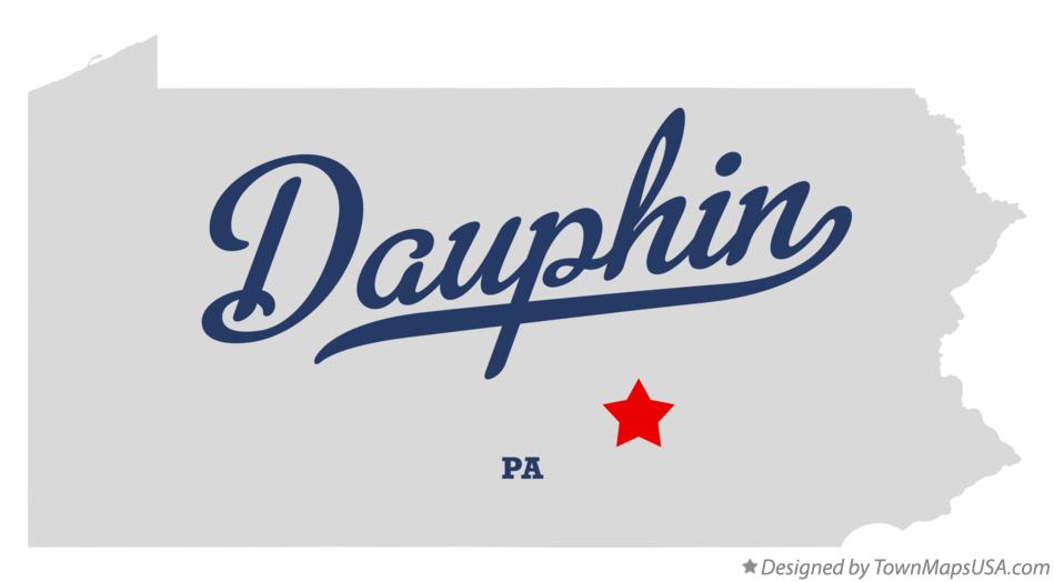 Map of Dauphin Pennsylvania PA