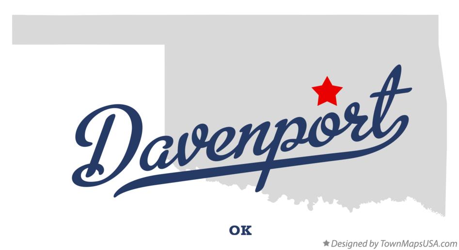 Map of Davenport Oklahoma OK