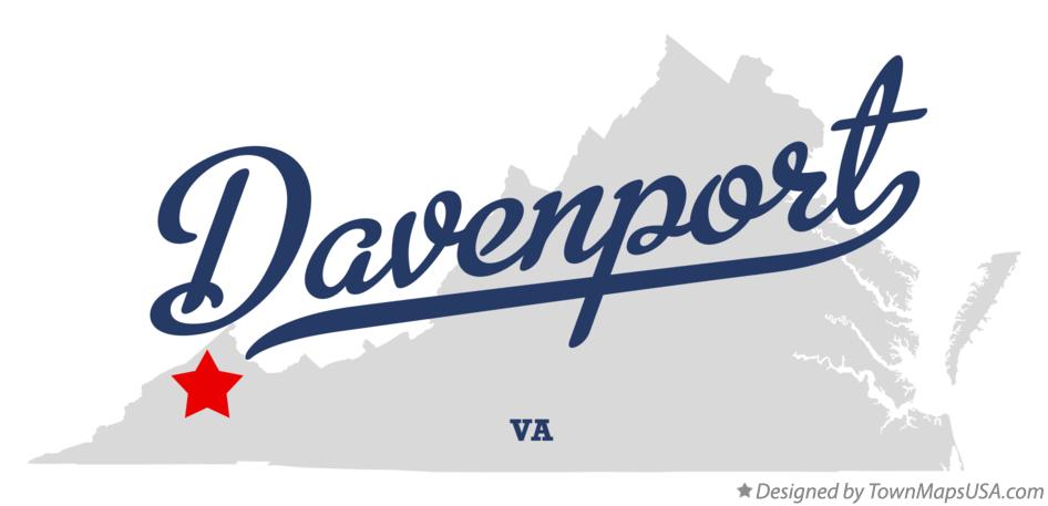 Map of Davenport Virginia VA