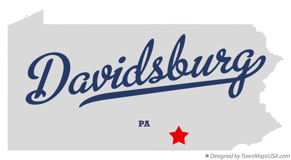 Map of Davidsburg Pennsylvania PA