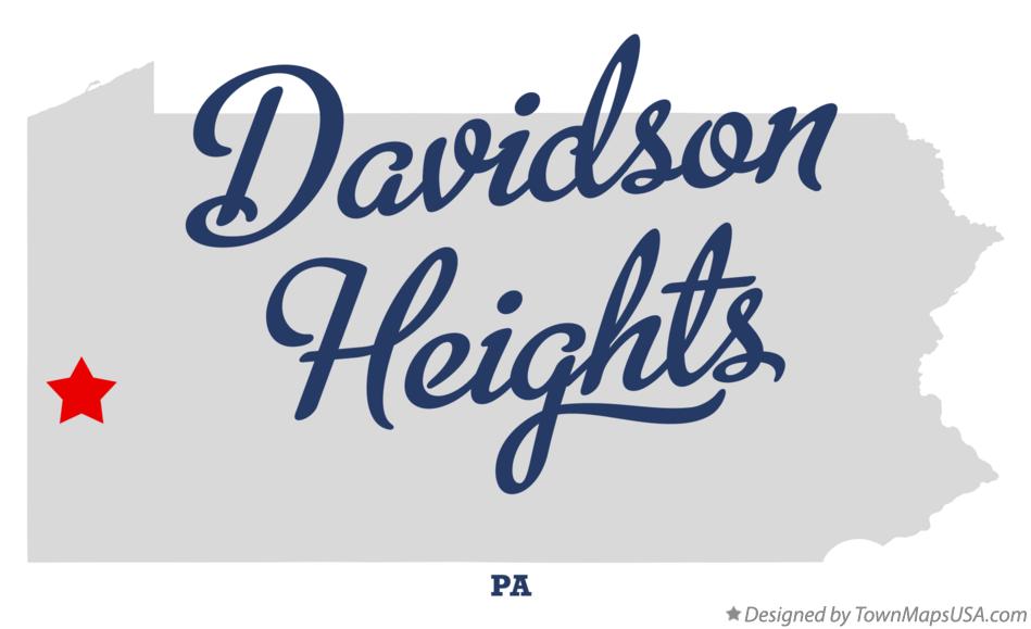Map of Davidson Heights Pennsylvania PA