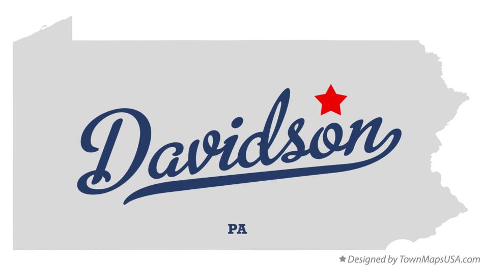 Map of Davidson Pennsylvania PA