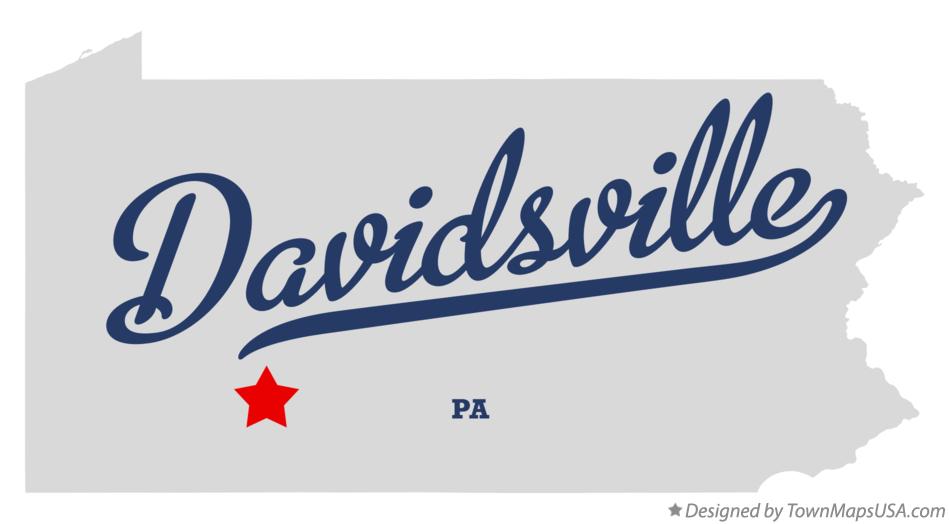 Map of Davidsville Pennsylvania PA