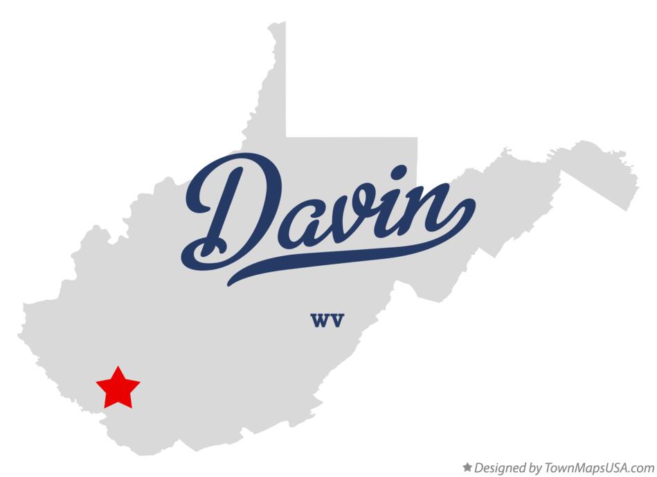 Map of Davin West Virginia WV