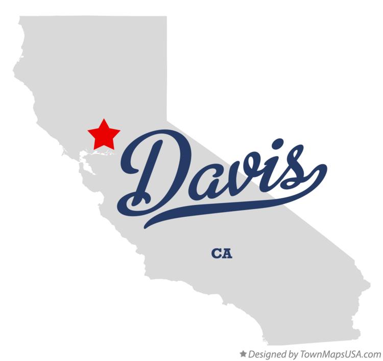 Map of Davis California CA