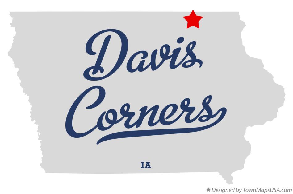 Map of Davis Corners Iowa IA