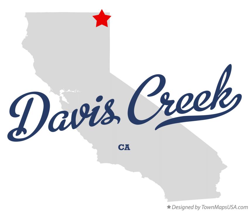 Map of Davis Creek California CA