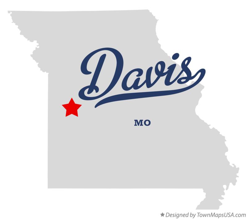 Map of Davis Missouri MO