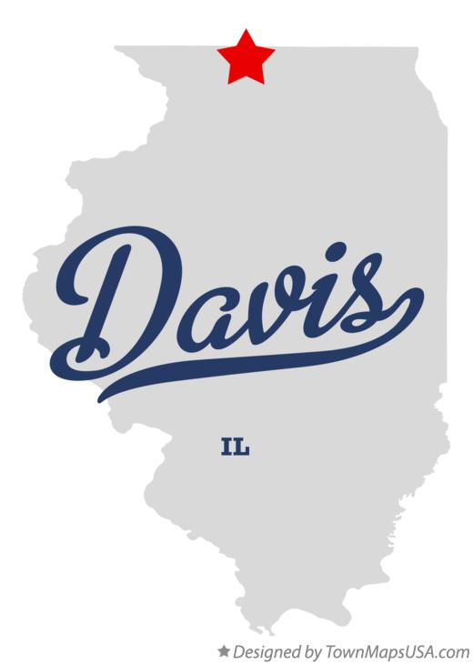 Map of Davis Illinois IL