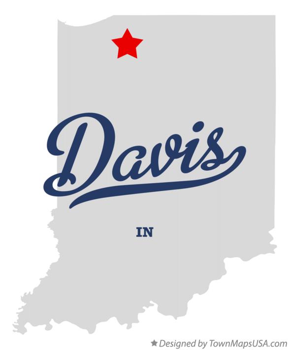 Map of Davis Indiana IN