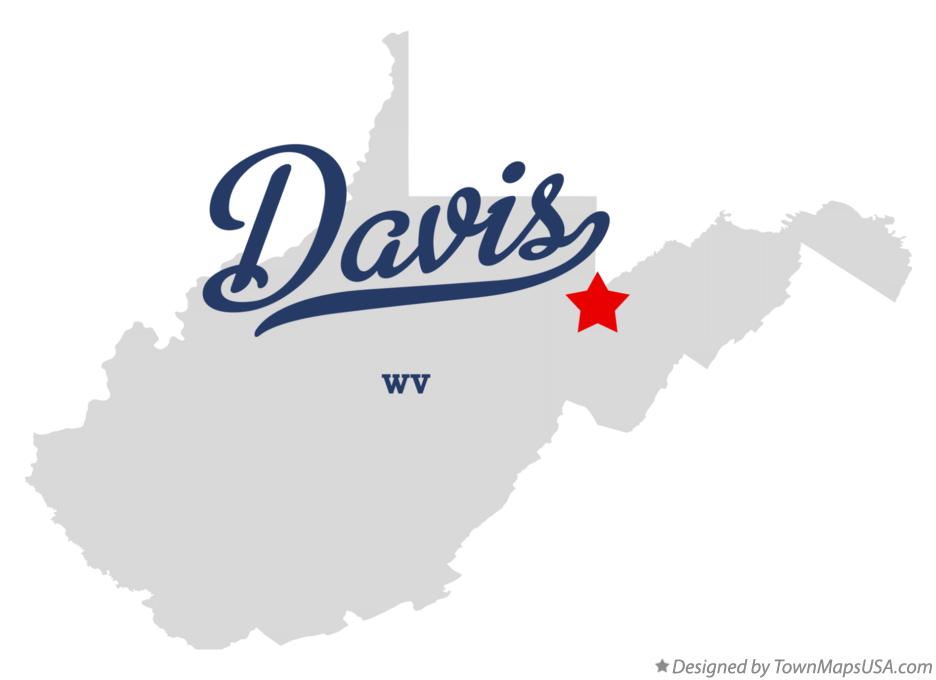 Map of Davis West Virginia WV